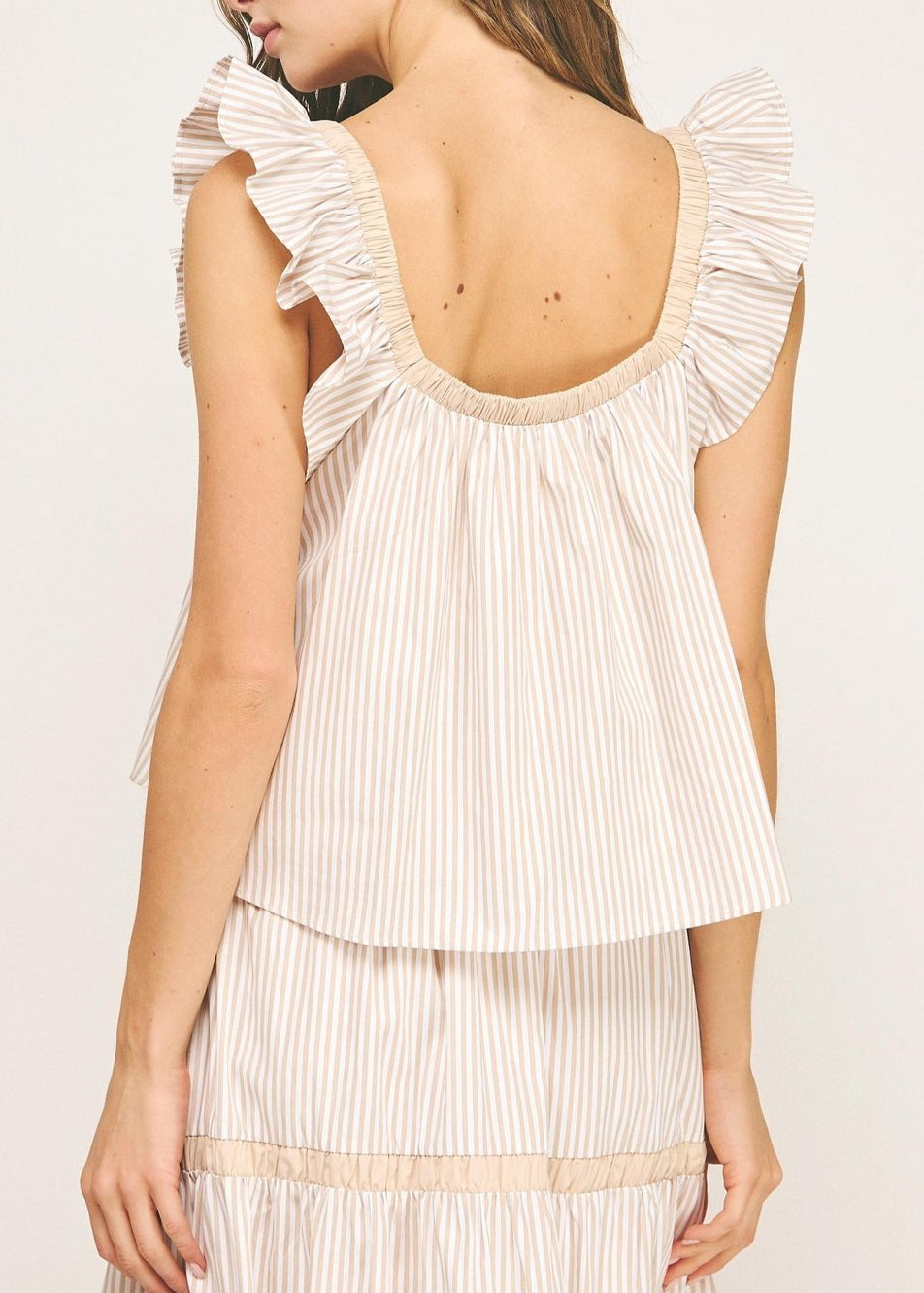 Becca Contrast Detail Stripe Top - MTT Collective