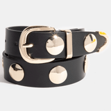 Belen Metallic Disc Studded Vegan Leather Belt - MTT Collective
