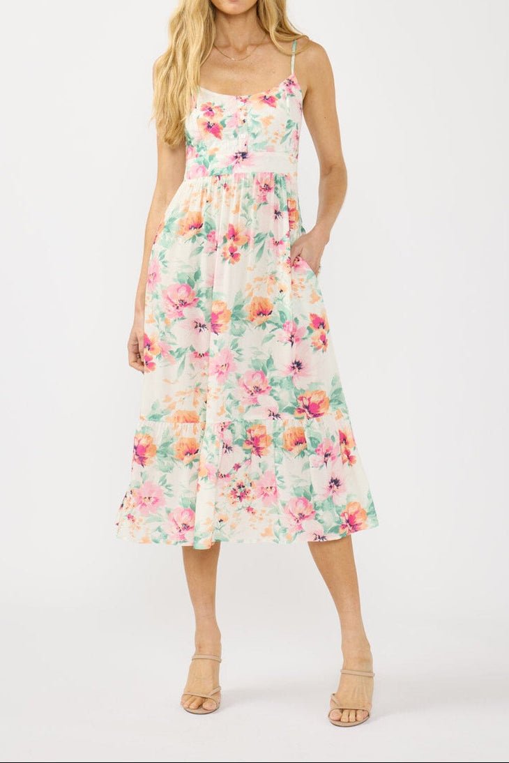 Belle Floral Midi Dress - MTT Collective