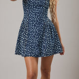 Bethany Drop Waist Denim Mini Dress - MTT Collective