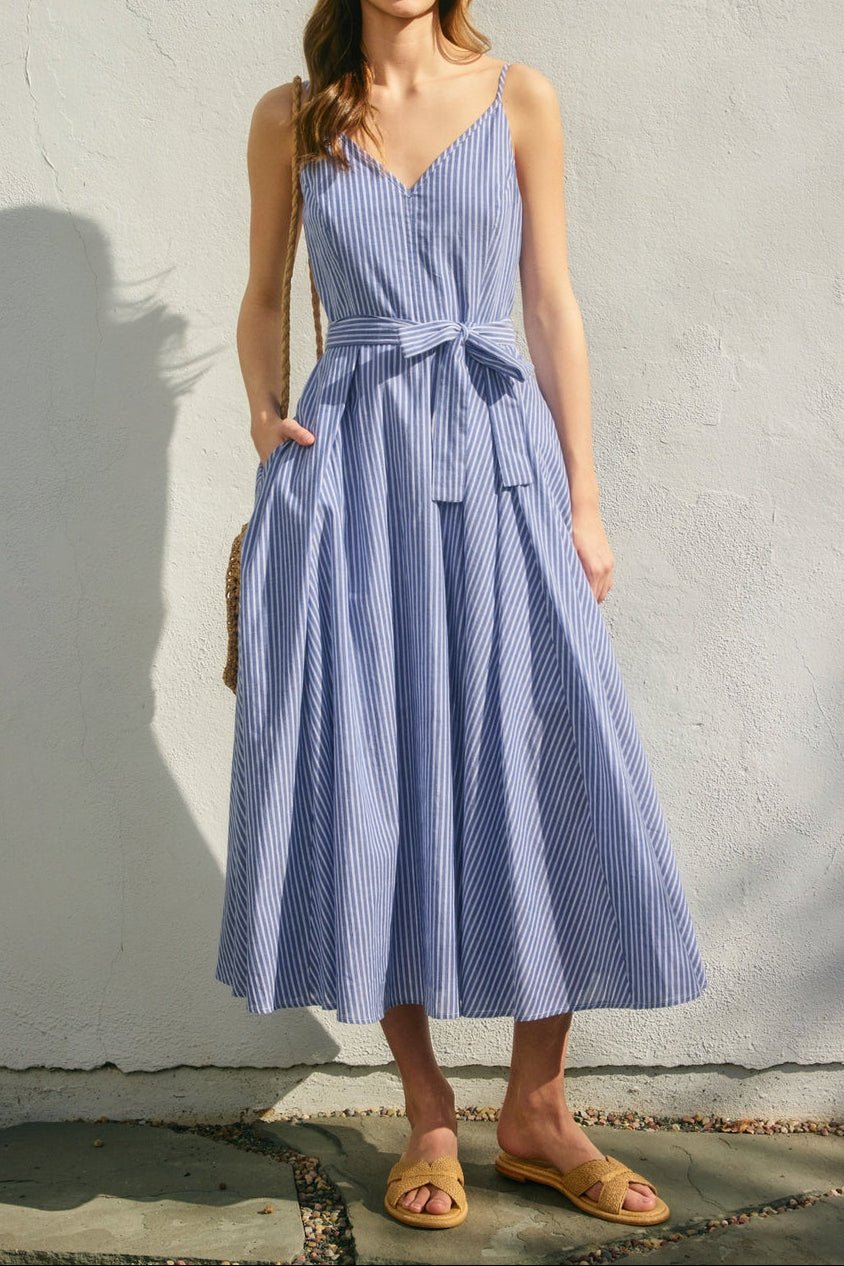 Better Off Plunging Fit and Flare Dress - MTT Collective