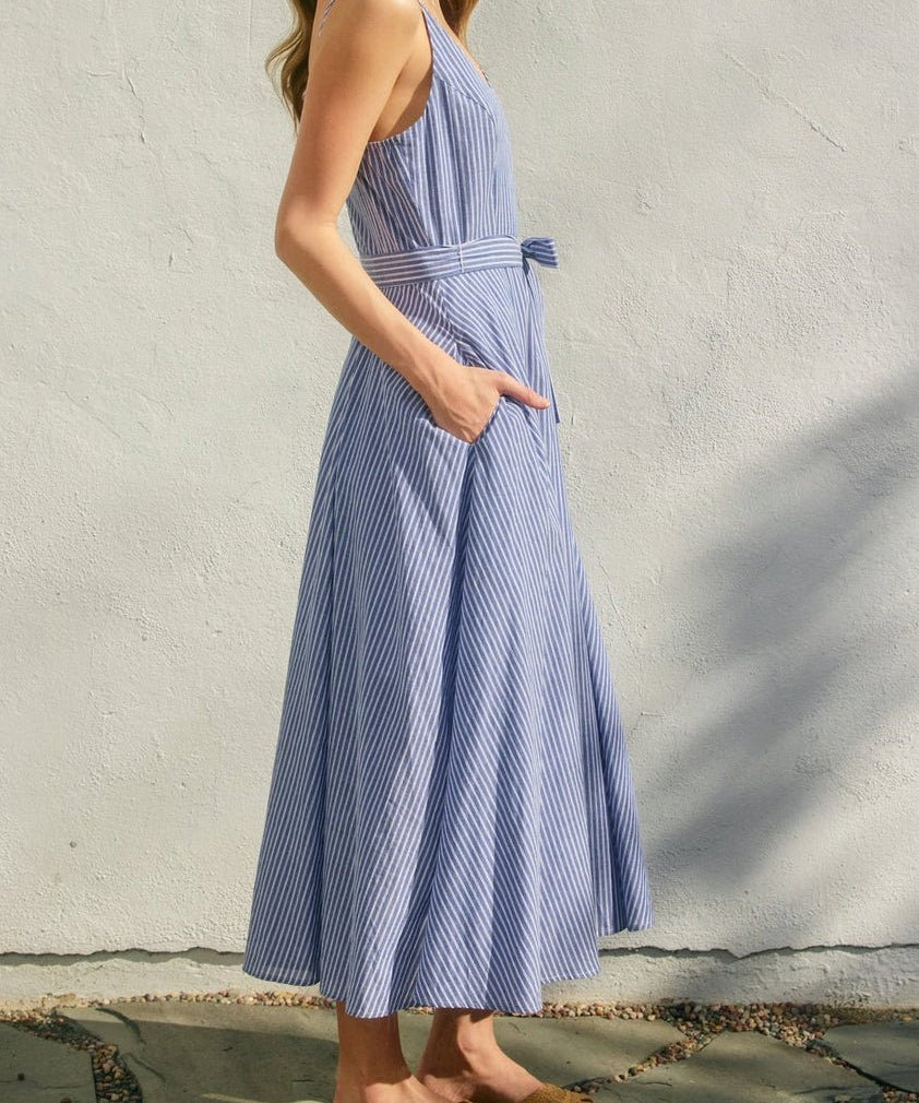 Better Off Plunging Fit and Flare Dress - MTT Collective