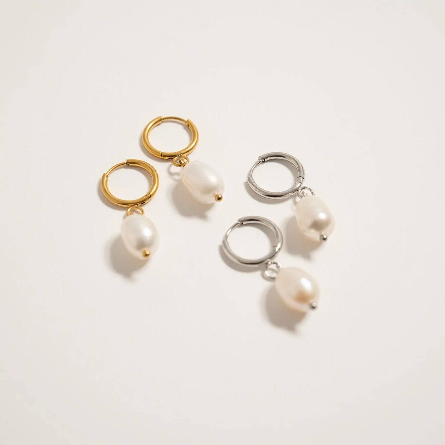 Betty Freshwater Pearl Huggie Earrings - MTT Collective