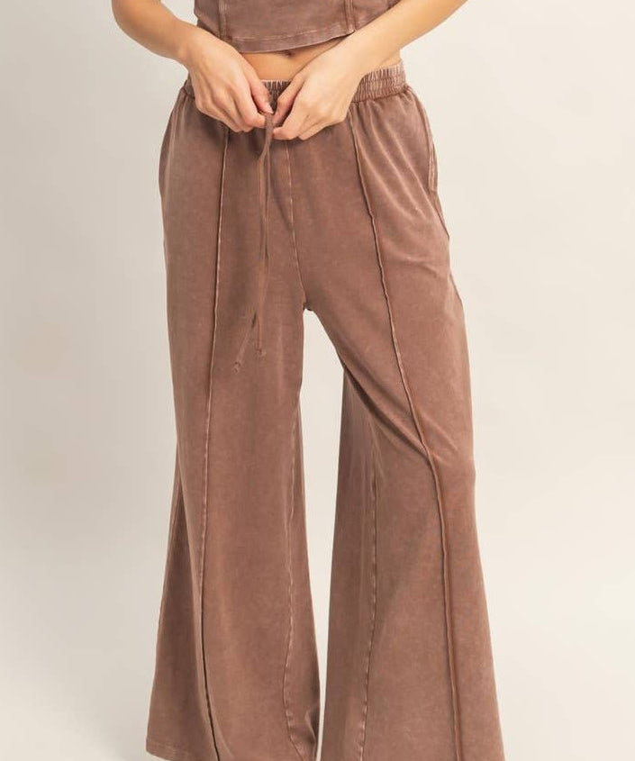 Betty Mineral Washed Wide Leg Pants - MTT Collective