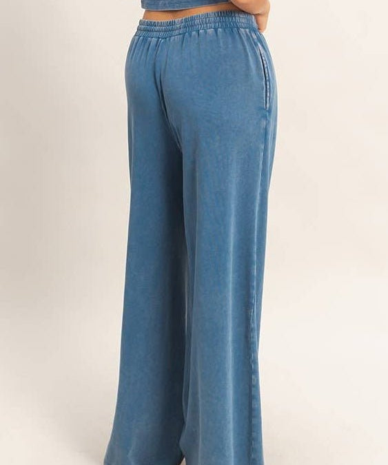 Betty Mineral Washed Wide Leg Pants - MTT Collective