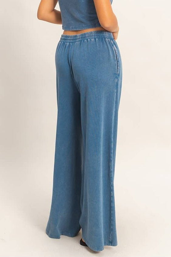 Betty Mineral Washed Wide Leg Pants - MTT Collective