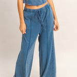 Betty Mineral Washed Wide Leg Pants - MTT Collective