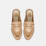 Dolce Vita Betzy loafer mule top down view showing pleated vamp