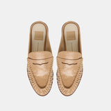 Dolce Vita Betzy loafer mule top down view showing pleated vamp