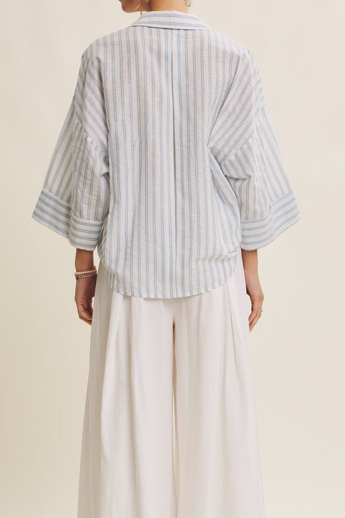 Beverly Stripe Button Down Top - MTT Collective