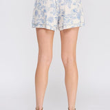 Shannon Layered Hem Linen Shorts