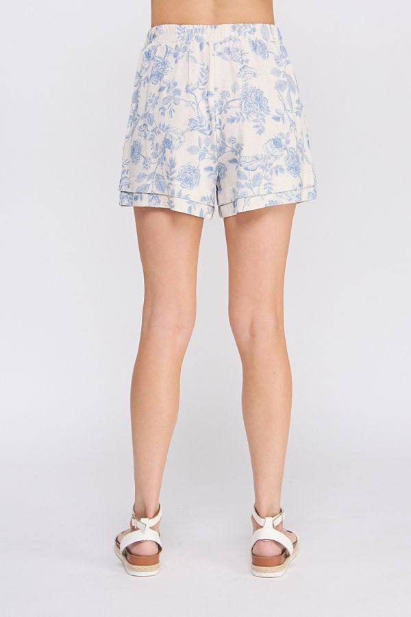 Shannon Layered Hem Linen Shorts