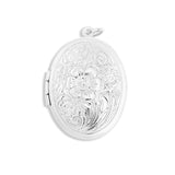Floral Oval Locket Pendant
