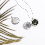 Round Floral Textured Locket
