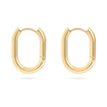 Erin Gold Stainless Steel PVD Oval Huggie Earrings - MTT Collective