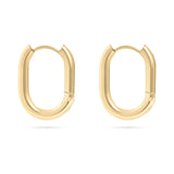 Erin Gold Stainless Steel PVD Oval Huggie Earrings - MTT Collective