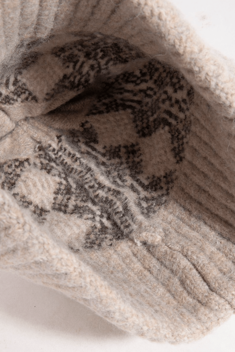 Blair Argyle Knit Pom Beanie - MTT Collective