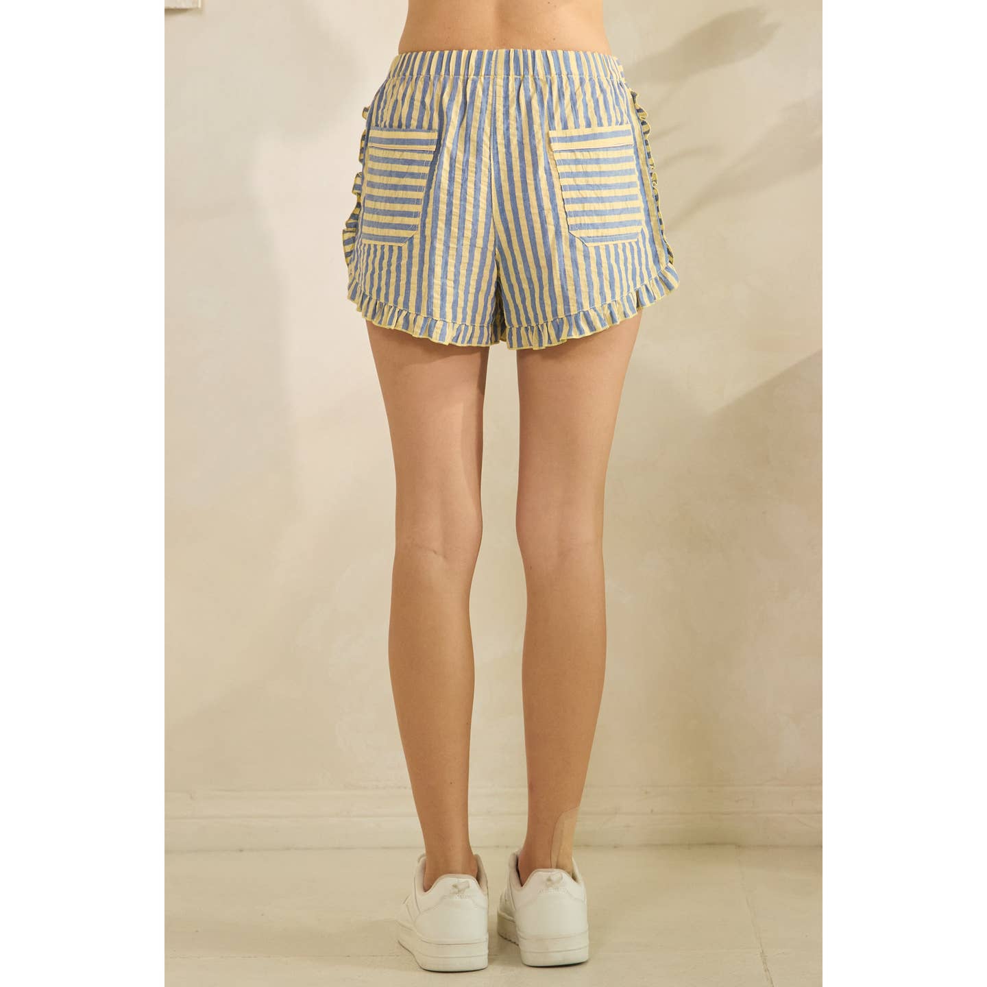 Boho Stripe Ruffle Shorts - MTT Collective