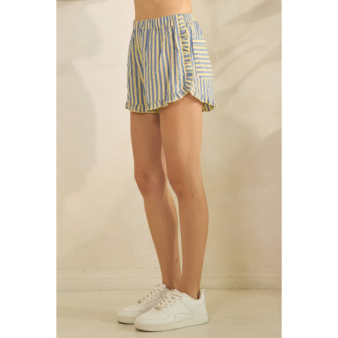 Boho Stripe Ruffle Shorts - MTT Collective
