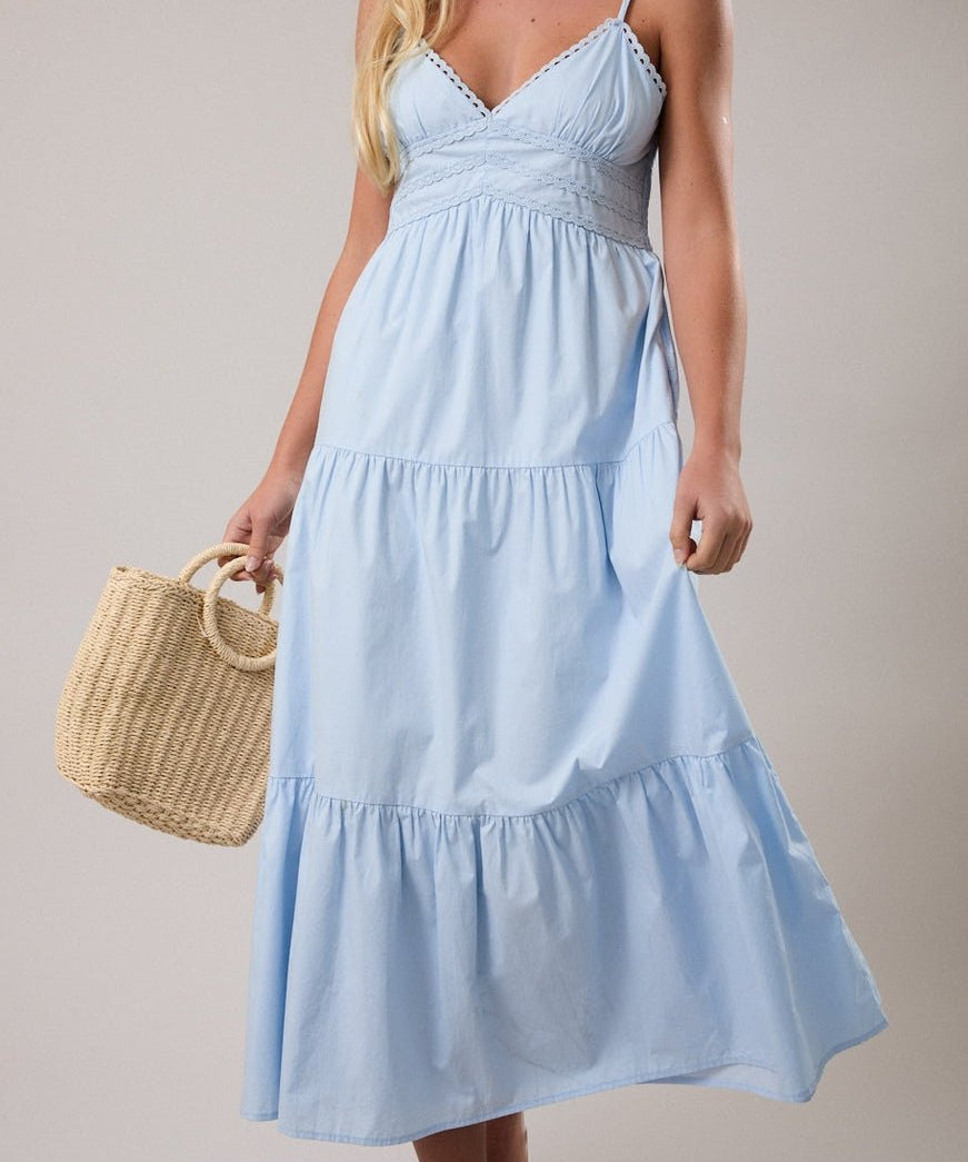 Bonnie Polplin Midi Dress - MTT Collective