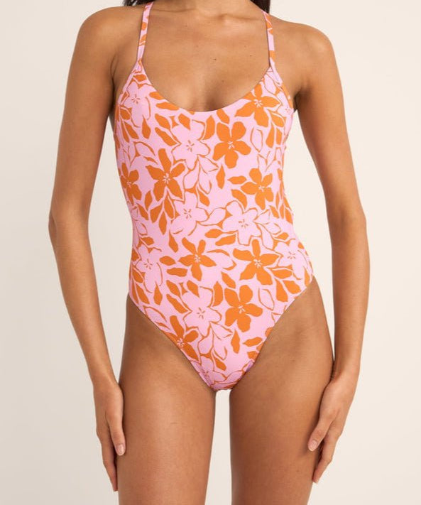 Bora Bora Floral Cross Back One Piece - MTT Collective