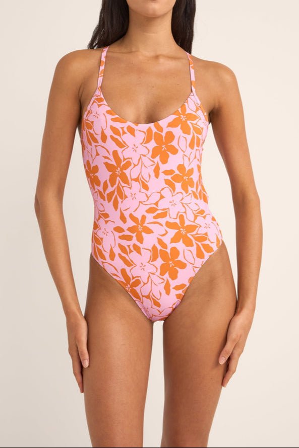 Bora Bora Floral Cross Back One Piece - MTT Collective