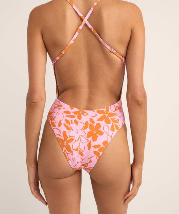 Bora Bora Floral Cross Back One Piece - MTT Collective