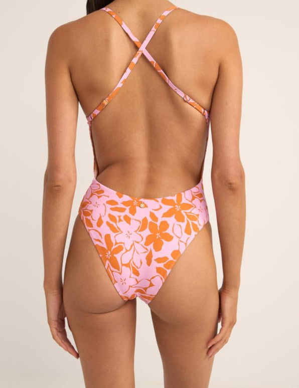 Bora Bora Floral Cross Back One Piece - MTT Collective
