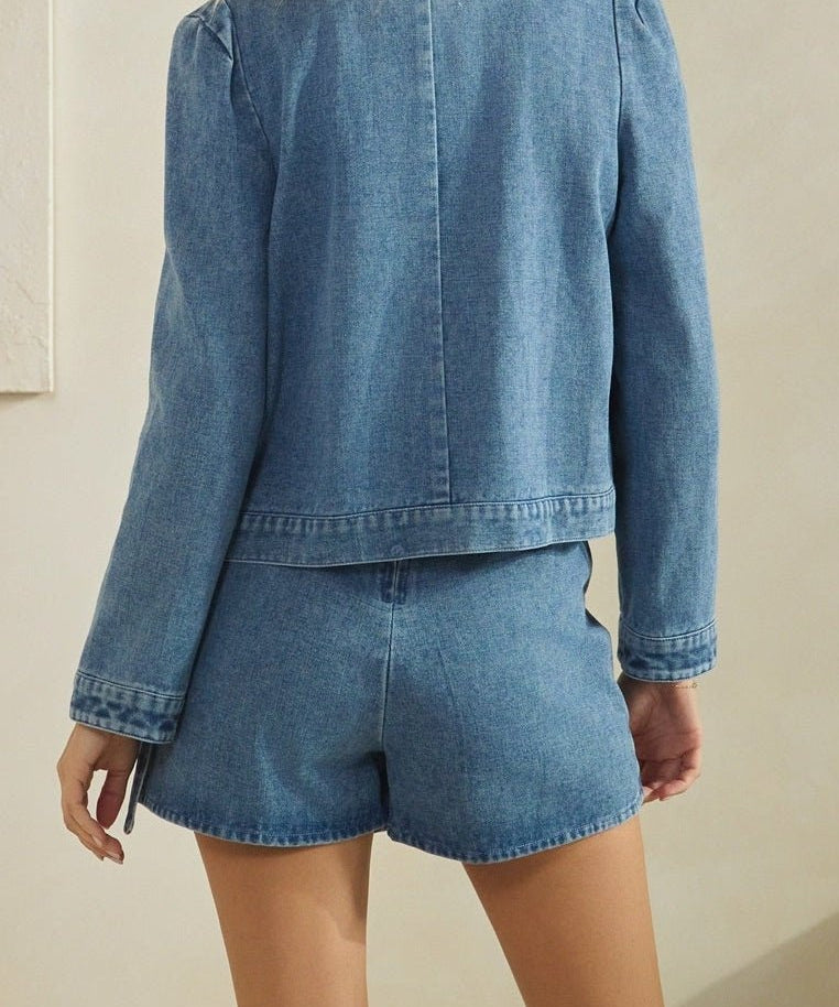 Braided Detail Denim Jacket - MTT Collective