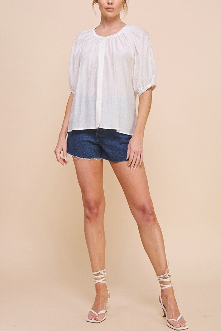 Breezy Button - Front Blouse - MTT Collective