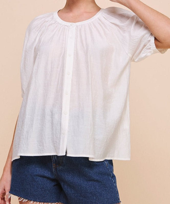 Breezy Button - Front Blouse - MTT Collective