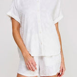 Breezy Jacquard Short Sleeve Top - MTT Collective