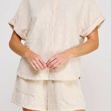 Breezy Jacquard Short Sleeve Top - MTT Collective