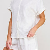 Breezy Jacquard Short Sleeve Top - MTT Collective