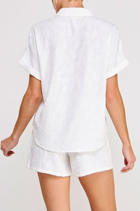 Breezy Jacquard Short Sleeve Top - MTT Collective