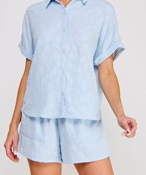 Breezy Jacquard Short Sleeve Top - MTT Collective