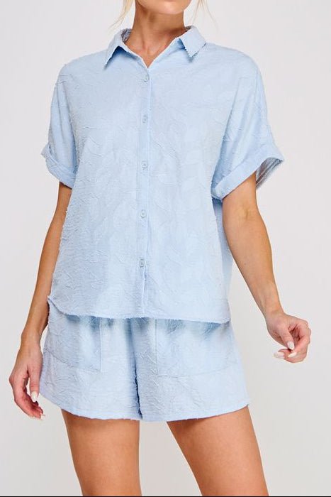Breezy Jacquard Short Sleeve Top - MTT Collective