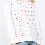 Bridget Heart Embroidered Crewneck - MTT Collective