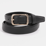 Brynn Metallic Rectangle Buckle Leather Belt - MTT Collective