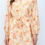 Button Down Waist Sash Dress - MTT Collective
