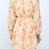 Button Down Waist Sash Dress - MTT Collective