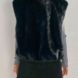 Wind Whispers Faux Fur Collared Vest