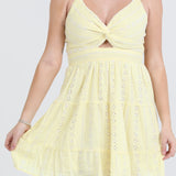 All Over Eyelet Embroidered Mini Dress
