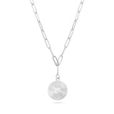 Lisa Gold Sunburst Medallion Paperclip Necklace
