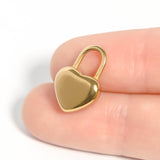 Heart Padlock Charm
