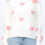 Josie Heart Applique Detail Crew Neckline Sweater
