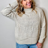 Cabin Fever Highline Pom Mock Neck Sweater - MTT Collective