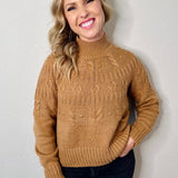 Cabin Fever Highline Pom Mock Neck Sweater - MTT Collective