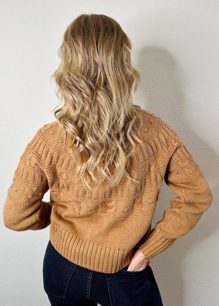 Cabin Fever Highline Pom Mock Neck Sweater - MTT Collective