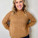 Cabin Fever Highline Pom Mock Neck Sweater - MTT Collective